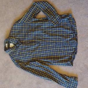 J. Crew Medium Plaid navy&yellow shirt